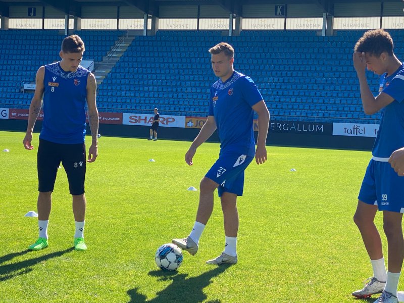 Albin i aksjon på sin første SF-trening Torsdag 11.august