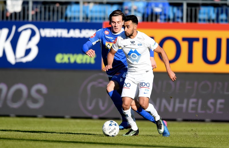 DUELL: William Kurtovic jakter Moldes Etzaz Hussain. (Foto: Anders Hoven/Digitalsport)