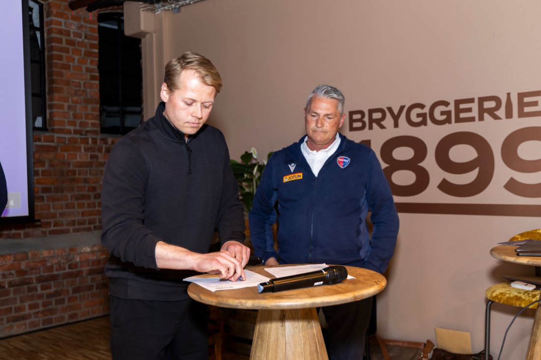 På dagens sponsorlunsj på Bryggeriet 1899 ble avtalen signert av Sebastian Schultz Hansen og Ole Jonny Borgersen-Berg