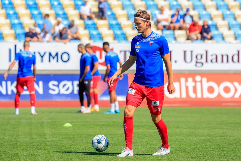 Sandefjords Jesper Taaje under eliteseriekampen i fotball mellom Jerv og Sandefjord på Levermyr stadion i Grimstad.Foto: Tor Erik Schrøder / NTB