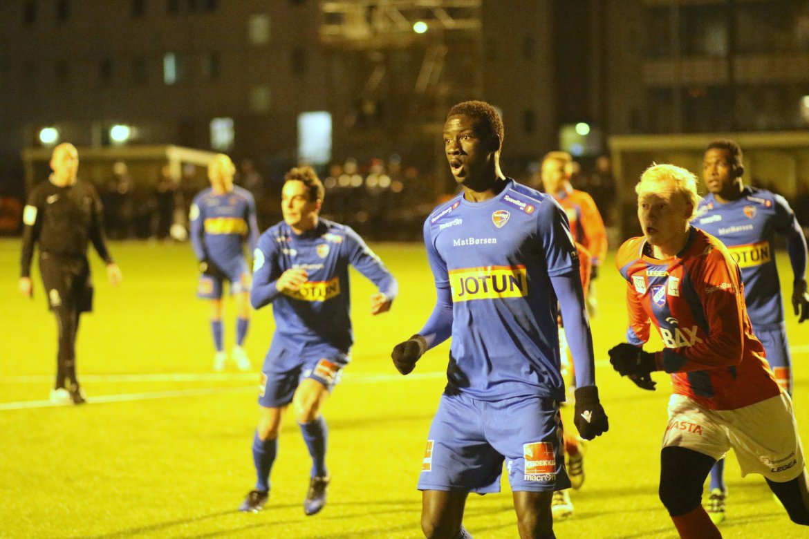 El-Hadji Gane Kane spilte sin første kamp for SF. (Foto: Torstein Flåm)