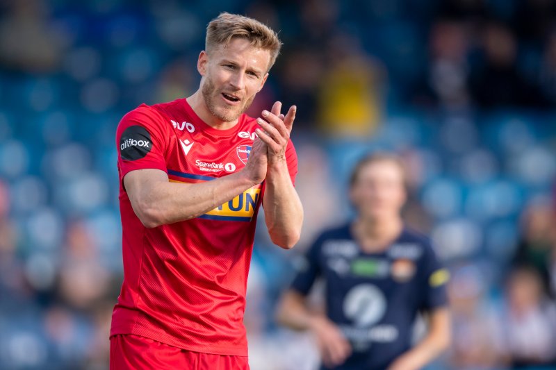 Sandefjords Alexander Ruud Tveter har scoret 8 mål så langt i sesongen. Foto: Annika Byrde / NTB