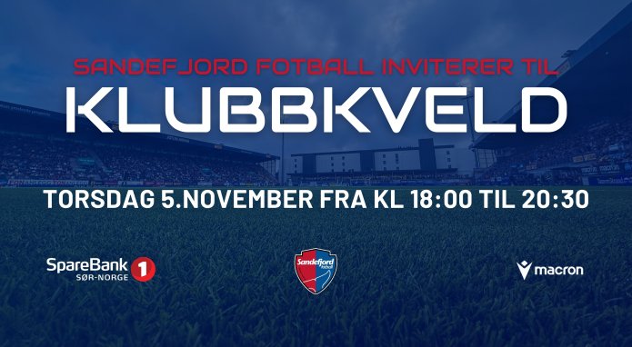 Velkommen til klubbkveld på Jotun Arena - Torsdag 05. november kl 18.00